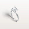 Liora Muse 3CT Asscher Cut Lab Diamond Twisted Engagement Ring In 10K Solid Gold