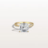 Liora Muse 3CT Asscher Cut Lab Diamond Twisted Engagement Ring In 10K Solid Gold