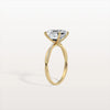 Liora Muse 3CT Asscher Cut Lab Diamond Twisted Engagement Ring In 10K Solid Gold