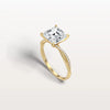 Liora Muse 3CT Asscher Cut Lab Diamond Twisted Engagement Ring In 10K Solid Gold