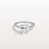 Liora Muse 2.00 Carat Oval Cut Lab Grown Diamond Hidden Halo Ring with Diamond Pavé band 9k Gold