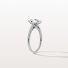 Liora Muse 2.00 Carat Oval Cut Lab Grown Diamond Hidden Halo Ring with Diamond Pavé band 9k Gold