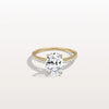 Liora Muse 2.00 Carat Oval Cut Lab Grown Diamond Hidden Halo Ring with Diamond Pavé band 9k Gold