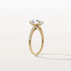 Liora Muse 2.00 Carat Oval Cut Lab Grown Diamond Hidden Halo Ring with Diamond Pavé band 9k Gold