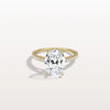 Liora Muse 3.00 Carat Oval Cut Lab Grown Diamond Hidden Halo Ring with Diamond Pavé band 9k Gold