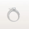 Liora Muse 1CT Lab Grown Emerald Cut Solitaire Pave Engagement Ring in 10K Solid Gold