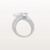 Liora Muse 2CT Lab Grown Emerald Cut Solitaire Pave Engagement Ring in 10K Solid Gold