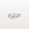 Liora Muse 1CT Lab Grown Asscher Cut Pave Solitaire Engagement Ring in 10K Solid Gold