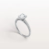 Liora Muse 1CT Lab Grown Asscher Cut Pave Solitaire Engagement Ring in 10K Solid Gold