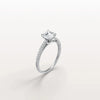 Liora Muse 1CT Lab Grown Asscher Cut Pave Solitaire Engagement Ring in 10K Solid Gold