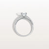 Liora Muse 1CT Lab Grown Asscher Cut Pave Solitaire Engagement Ring in 10K Solid Gold