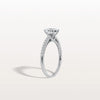 Liora Muse 1CT Lab Grown Asscher Cut Pave Solitaire Engagement Ring in 10K Solid Gold
