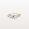Liora Muse 1CT Lab Grown Asscher Cut Pave Solitaire Engagement Ring in 10K Solid Gold