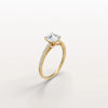 Liora Muse 1CT Lab Grown Asscher Cut Pave Solitaire Engagement Ring in 10K Solid Gold