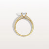 Liora Muse 1CT Lab Grown Asscher Cut Pave Solitaire Engagement Ring in 10K Solid Gold