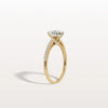 Liora Muse 1CT Lab Grown Asscher Cut Pave Solitaire Engagement Ring in 10K Solid Gold