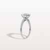 Liora Muse 2CT Lab Grown Asscher Cut Pave Solitaire Engagement Ring in 10K Solid Gold