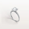 Liora Muse 2CT Lab Grown Asscher Cut Pave Solitaire Engagement Ring in 10K Solid Gold
