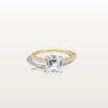 Liora Muse 2CT Lab Grown Asscher Cut Pave Solitaire Engagement Ring in 10K Solid Gold