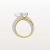 Liora Muse 2CT Lab Grown Asscher Cut Pave Solitaire Engagement Ring in 10K Solid Gold