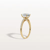 Liora Muse 2CT Lab Grown Asscher Cut Pave Solitaire Engagement Ring in 10K Solid Gold