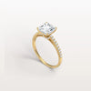 Liora Muse 2CT Lab Grown Asscher Cut Pave Solitaire Engagement Ring in 10K Solid Gold