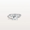Liora Muse 3CT Lab Grown Asscher Cut Pave Solitaire Engagement Ring in 10K Solid Gold