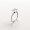 Liora Muse 3CT Lab Grown Asscher Cut Pave Solitaire Engagement Ring in 10K Solid Gold
