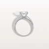 Liora Muse 3CT Lab Grown Asscher Cut Pave Solitaire Engagement Ring in 10K Solid Gold