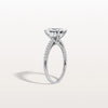 Liora Muse 3CT Lab Grown Asscher Cut Pave Solitaire Engagement Ring in 10K Solid Gold