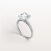 Liora Muse 3CT Lab Grown Asscher Cut Pave Solitaire Engagement Ring in 10K Solid Gold