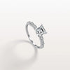 Hidden Halo Asscher Cut 1CT Lab Grown Diamond Pave Ring