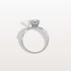 Hidden Halo Asscher Cut 1CT Lab Grown Diamond Pave Ring