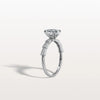 Hidden Halo Asscher Cut 1CT Lab Grown Diamond Pave Ring