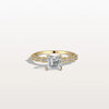 Hidden Halo Asscher Cut 1CT Lab Grown Diamond Pave Ring