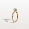 Hidden Halo Asscher Cut 1CT Lab Grown Diamond Pave Ring