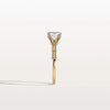 Hidden Halo Asscher Cut 1CT Lab Grown Diamond Pave Ring