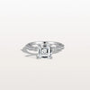Hidden Halo Asscher Cut 2CT Lab Grown Diamond Pave Ring