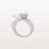 Hidden Halo Asscher Cut 2CT Lab Grown Diamond Pave Ring