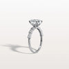 Hidden Halo Asscher Cut 2CT Lab Grown Diamond Pave Ring