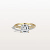 Hidden Halo Asscher Cut 2CT Lab Grown Diamond Pave Ring