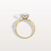 Hidden Halo Asscher Cut 2CT Lab Grown Diamond Pave Ring
