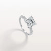 Hidden Halo Asscher Cut 3CT Lab Grown Diamond Pave Ring
