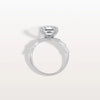 Hidden Halo Asscher Cut 3CT Lab Grown Diamond Pave Ring