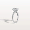 Hidden Halo Asscher Cut 3CT Lab Grown Diamond Pave Ring
