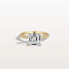 Hidden Halo Asscher Cut 3CT Lab Grown Diamond Pave Ring