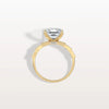 Hidden Halo Asscher Cut 3CT Lab Grown Diamond Pave Ring