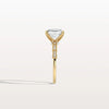 Hidden Halo Asscher Cut 3CT Lab Grown Diamond Pave Ring