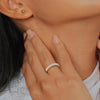 Liora Muse 1.00 Carat (11 Points per Diamond) U-Prong (Bullhead-shape) Lab-Grown Diamond Half Eternity Ring 9k Solid Gold