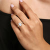 Liora Muse 2CT Emeral Cut Lab Diamond Twisted Engagement Ring In 10K Solid Gold